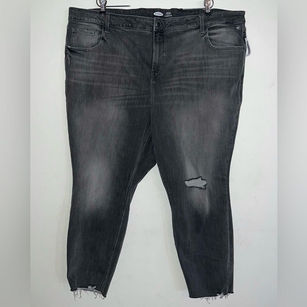 Old Navy NEW Rockstar Super Skinny High Rise Distressed Jeans Sz 28